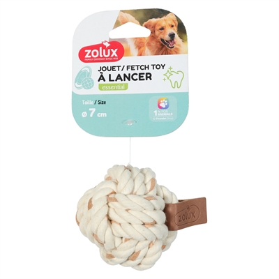 Zolux touwbal leather touch (9,5X7X7 CM) - Afbeelding 2