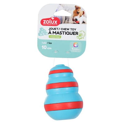 Zolux treat cone rubber lichtblauw / rood (7X7X10 CM) - Afbeelding 2