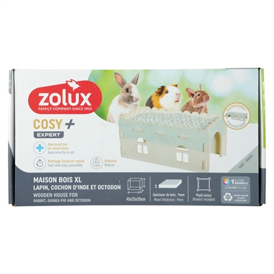 Zolux knaaghuis cosy konijn uitbreiding hout (45X25X20 CM) - Afbeelding 4