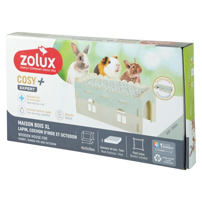 Zolux knaaghuis cosy konijn uitbreiding hout (45X25X20 CM) - Afbeelding 5