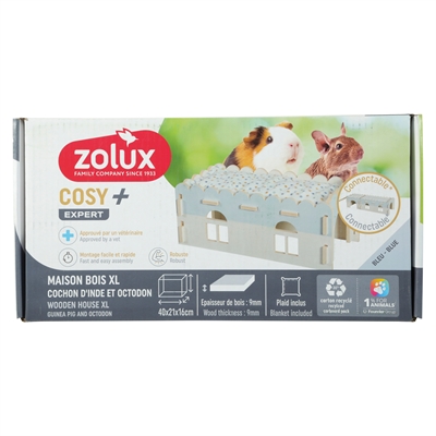 Zolux knaaghuis cosy cavia uitbreiding hout (38X21X16,5 CM) - Afbeelding 4