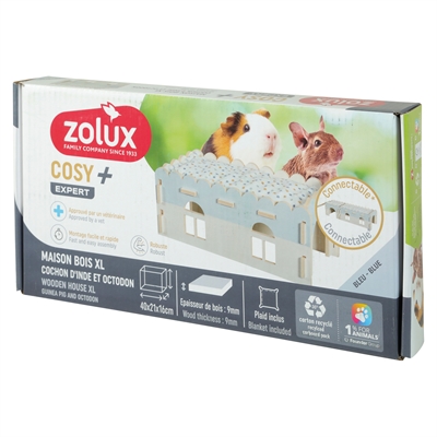 Zolux knaaghuis cosy cavia uitbreiding hout (38X21X16,5 CM) - Afbeelding 5