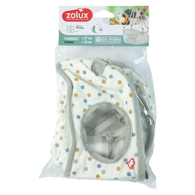 Zolux hangmat cosy hammock gestipt (29,5X29,5X39 CM) - Afbeelding 2