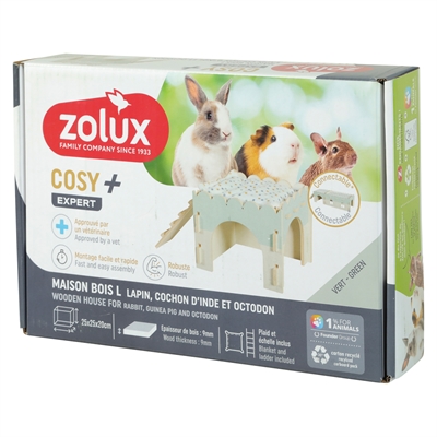 Zolux knaaghuis cosy konijn hout (25X25X20 CM) - Afbeelding 5