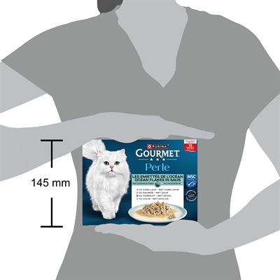 Gourmet perle ocean flakes in saus kabeljauw / zalm / schol / koolvis (12X85 GR) - Afbeelding 3