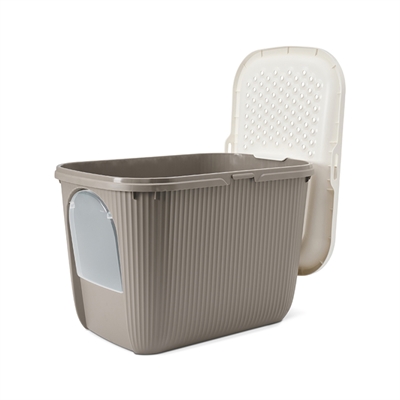 Savic kattenbak ease-in wit / mokka (58X39X39 CM) - Afbeelding 5
