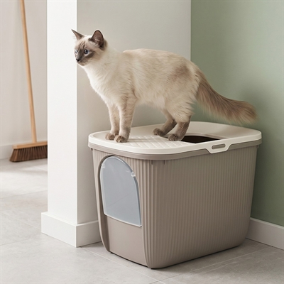 Savic kattenbak ease-in wit / mokka (58X39X39 CM) - Afbeelding 12