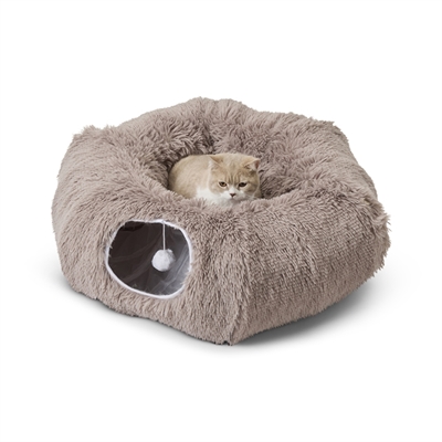 Savic snuggle tunnel / kattenmand warm grijs (85X85X26,5 CM) - Afbeelding 3