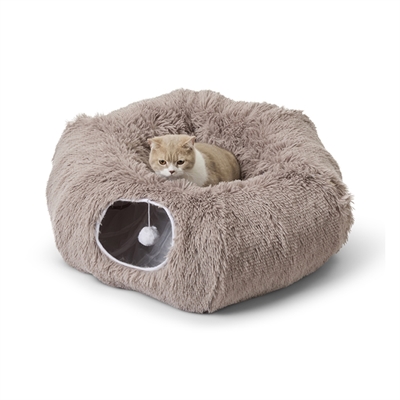 Savic snuggle tunnel / kattenmand warm grijs (85X85X26,5 CM) - Afbeelding 4