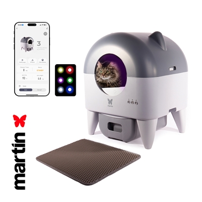 Martin automatische kattenbak met verlichting grijs / antraciet (55X50X66 CM) - Afbeelding 11