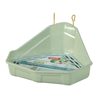 Zolux hoektoilet knaagdier groen (41,5X34,5X19 CM) - Afbeelding 2